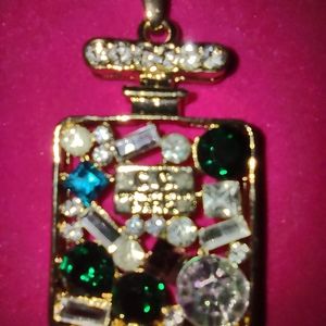 Betsey Johnson perfume bottle necklace